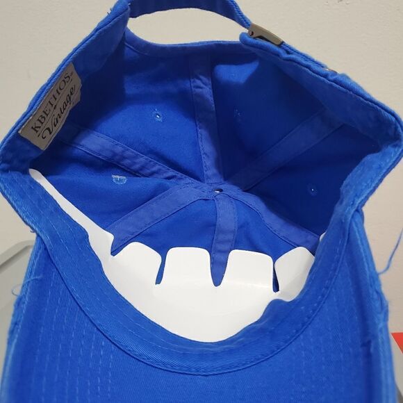 NWT DAD UNISEX CAP HAT DISTRESSED BLUE STRAPBACK - Picture 9 of 12